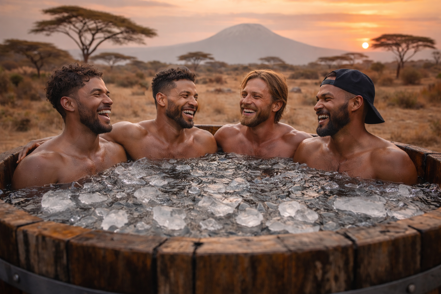 Eisbad-Erlebnis in der Wildnis